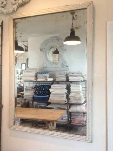 French Reeded framed mirror